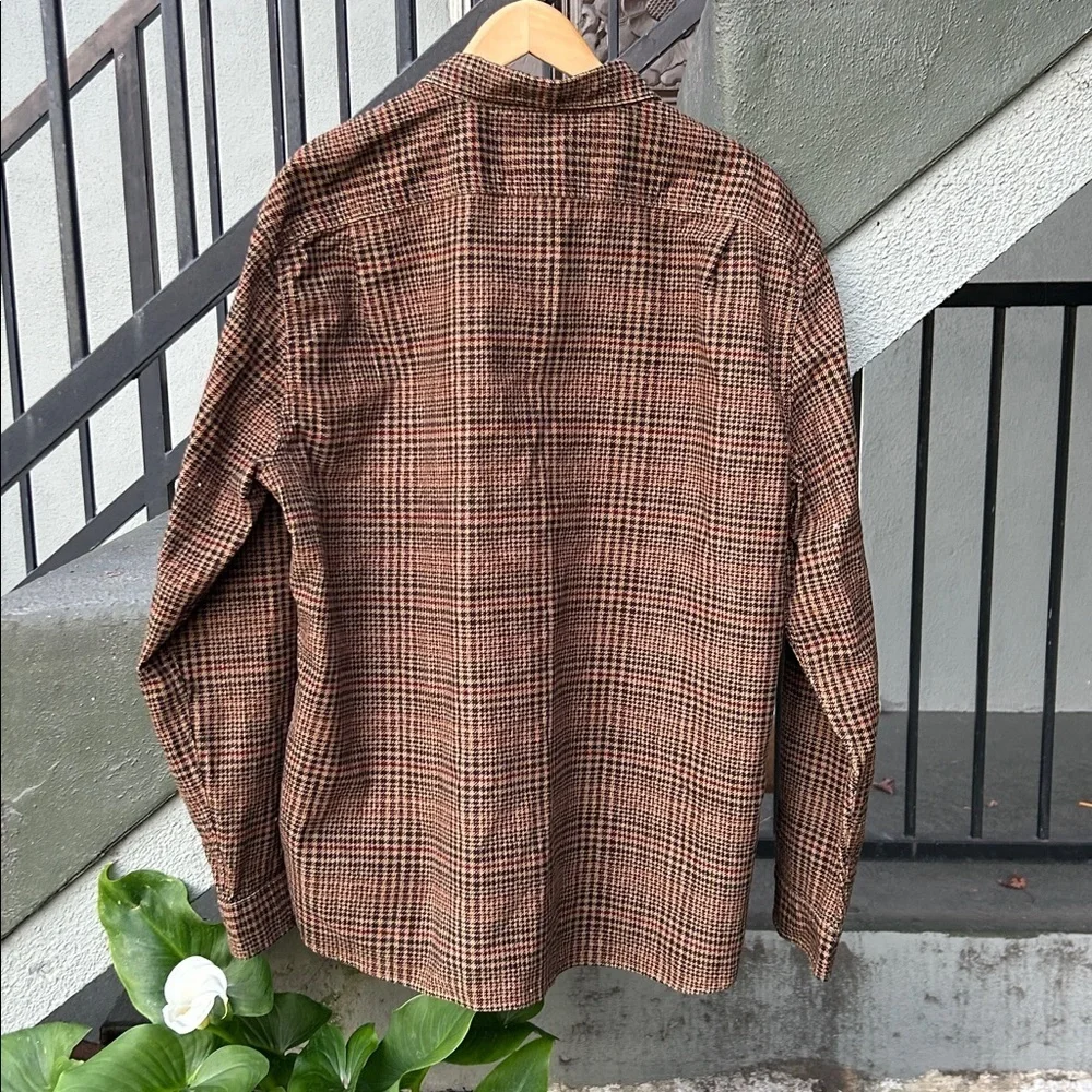 NWT J. Crew Corduroy CPO Shirt in Haizel Brown Multi Size XXL Gorpcore Casual